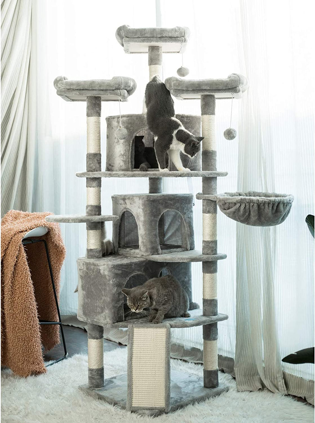 Cat Tree Tower with Multi-Level Large Condo, Platform, MPJ032W