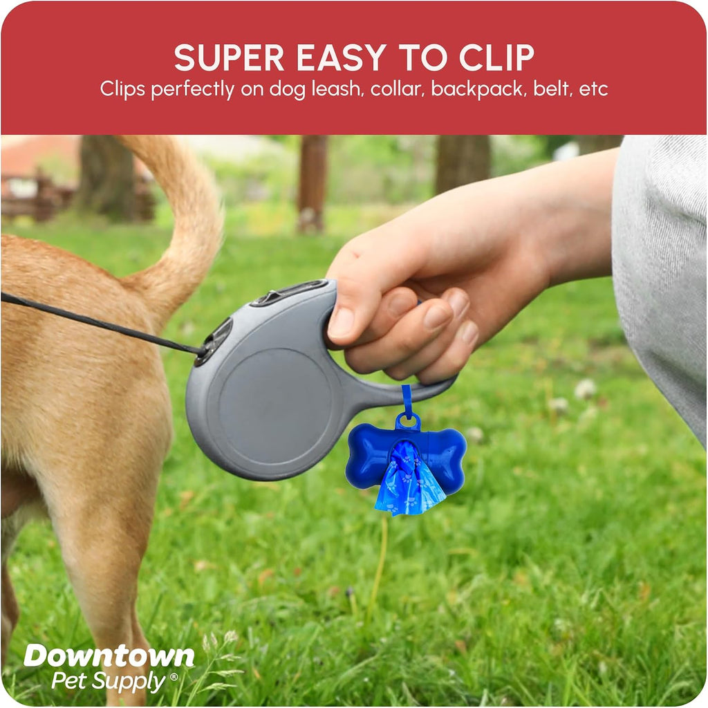Rainbow Paw Print Poop Bags (2200 CT & 2 Dispensers) - Leak-Proof, Unscented, Clips to Leashes & Harnesses