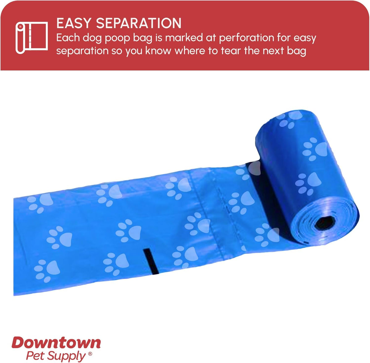 Rainbow Paw Print Poop Bags (2200 CT & 2 Dispensers) - Leak-Proof, Unscented, Clips to Leashes & Harnesses