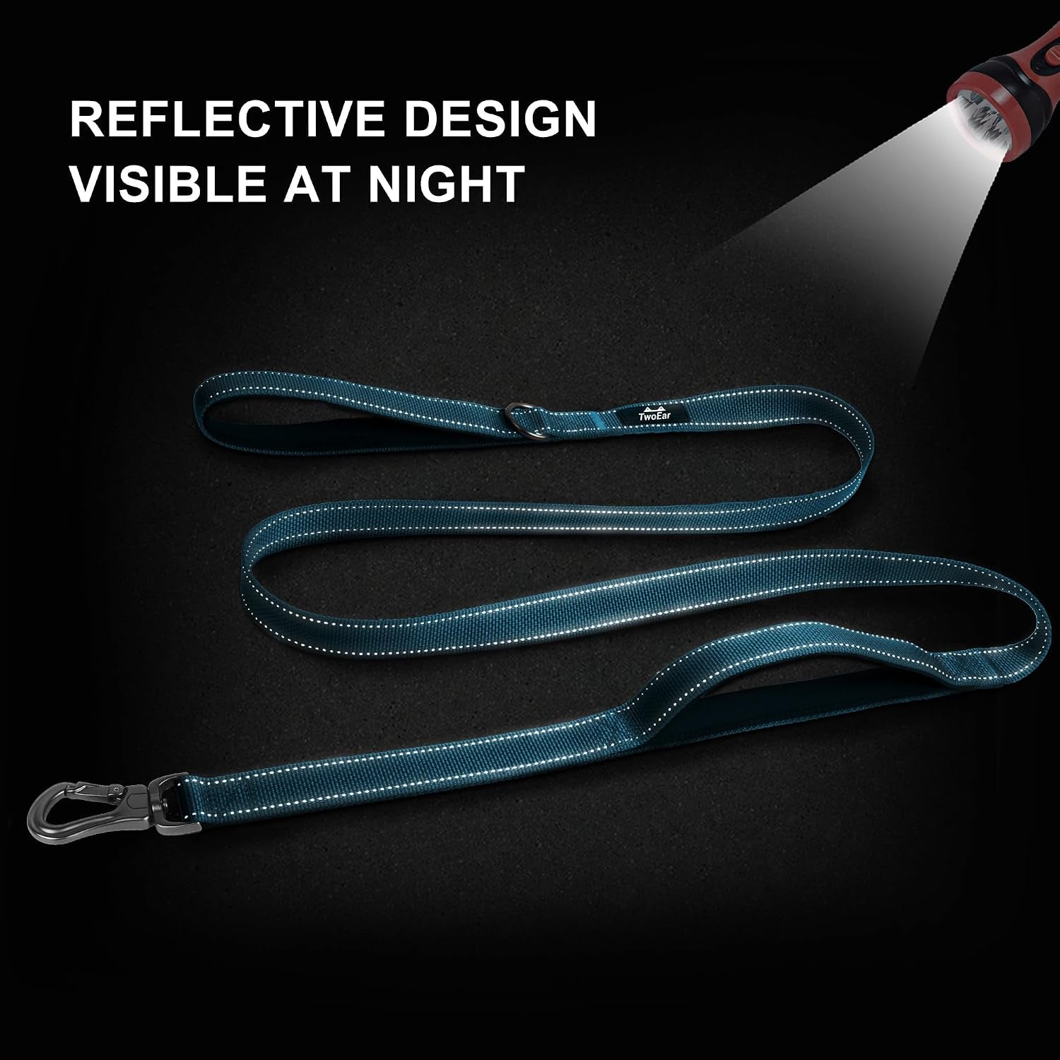 6FT 1IN Heavy Duty Dog Leash for Large Dogs with 2 Padded Handles