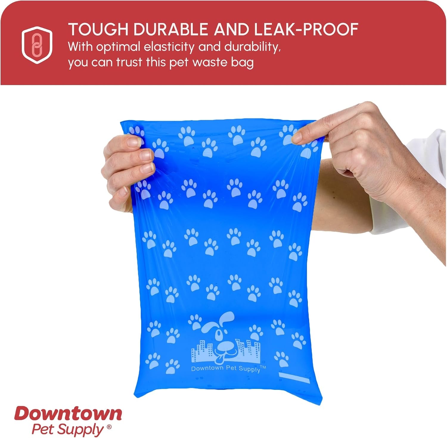 Rainbow Paw Print Poop Bags (2200 CT & 2 Dispensers) - Leak-Proof, Unscented, Clips to Leashes & Harnesses